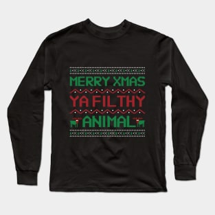 Merry xmas filthy animal, christmas 2020 gift,christmas shirt, holiday shirt, xmas gift,christmas present,Merry xmas shirt, Merry xmas, christmas 2020 shirt,christmas tee,merry christmas tee, xmas tee, merry xmas gift Long Sleeve T-Shirt